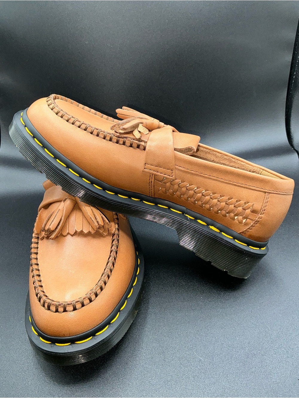 Dr. Martens Women’s Tan Leather Tassel Loafers Slip On US 7 - Picture 7 of 9